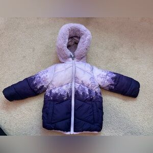 Purple Gradient Hooded Jacket for Toddler